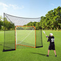 Hockey Lacrosse Goal Backstop Net 12x9ft Quick Setup Training