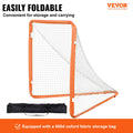 Lacrosse Goal 1.2x1.2m Folding Portable Net Iron Frame Carry Bag