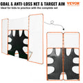 Lacrosse Goal 3.7m x 2.7m Net Steel Frame Backstop Target Training