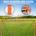 Lacrosse Goal 1.8m x 1.8m Folding Portable Steel Frame Net Orange