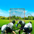 Lacrosse Goal 1.8m x 1.8m Folding Portable Steel Frame Net Orange