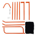 Lacrosse Goal 1.8m x 1.8m Folding Portable Steel Frame Net Orange