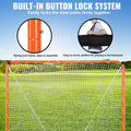 Lacrosse Goal 6x6 Steel Frame Portable Orange Net Carry Bag