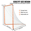 Lacrosse Goal 6x6 Steel Frame Portable Orange Net Carry Bag