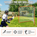 Lacrosse Goal 6x6 Steel Frame Portable Orange Net Carry Bag