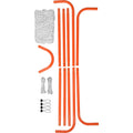Lacrosse Goal 6x6 Steel Frame Portable Orange Net Carry Bag