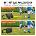 Soccer Rebounder Board, 100x40 cm Portable Soccer Wall with 2 Angles Rebound, Foldable HDPE Kickback Rebound Board, Soccer Training Equipment for Kids and Adults, Passing & Shooting Practice