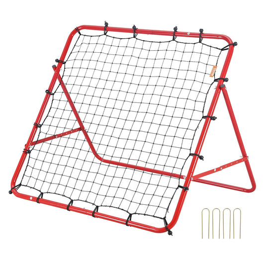 Soccer Rebounder Net 100x100cm Adjustable Angles Football Training
