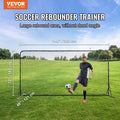 Soccer Rebounder Net 12x6FT Iron Training Equipment Portable Bag