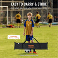 Soccer Rebounder Net 12x6FT Iron Training Equipment Portable Bag
