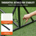 Soccer Rebounder Net 12x6FT Iron Training Equipment Portable Bag