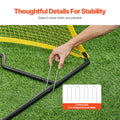 Soccer Rebounder Net 7x7FT Portable Trainer with Bag