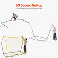 Soccer Rebounder Net 7x7FT Portable Trainer with Bag