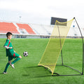 Soccer Rebounder Net 7x7FT Portable Trainer with Bag