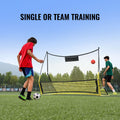 Soccer Trainer, 2-IN-1 Portable Soccer Rebounder Net, Iron Soccer Practice Equipment, Sports Football Rebounder Wall with Portable Bag, Perfect for Team Solo Training, Passing, Volley