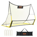 Soccer Rebounder Net 2-IN-1 Iron Portable Football Training Equipment