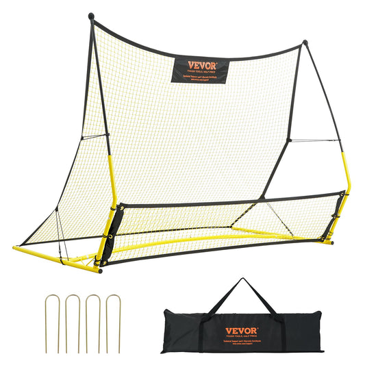 Soccer Rebounder Net 2-IN-1 Iron Portable Football Training Equipment