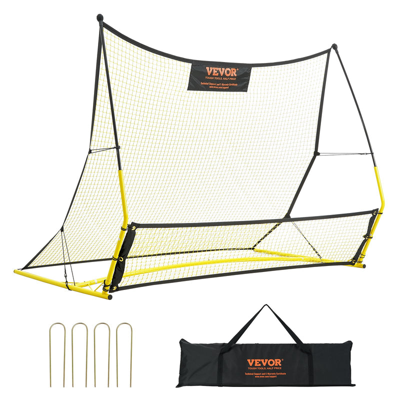Soccer Rebounder Net 2-IN-1 Iron Portable Football Training Equipment