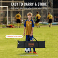 Soccer Rebounder Net 2-IN-1 Iron Portable Football Training Equipment