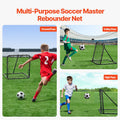 Soccer Rebounder Net 34x34 Portable Football Training Kickback