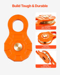 30 T Snatch Block for Winch Recovery, 66,000 lbs Break Strength Pulley System with 0.4