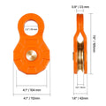 30 T Snatch Block for Winch Recovery, 66,000 lbs Break Strength Pulley System with 0.4