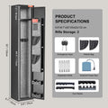 Gun Safe 3 Rifles 4 Pistols Digital Keypad & Lock Cabinet