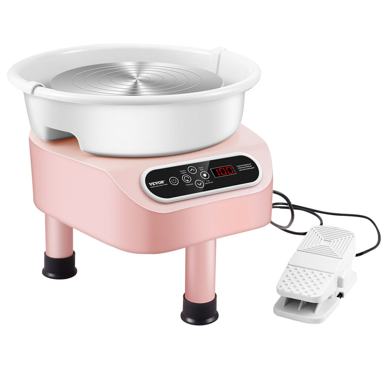 Pottery Wheel 10 inch 350W Electric Ceramic Direct Drive Pink