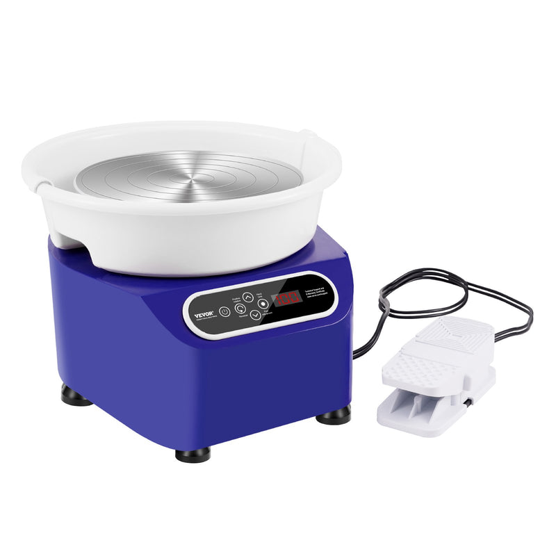 Pottery Wheel 10 inch 350W Electric Ceramic Direct Drive LCD Blue