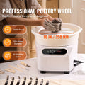 Pottery Wheel, 10 inch Pottery Forming Machine, 350W Electric Wheel for Pottery with Foot Pedal and LCD Touch Screen, Direct Drive Ceramic Wheel with Shaping Tools for DIY Art Craft, White