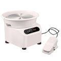 Pottery Wheel, 11 inch Pottery Forming Machine, 350W Electric Wheel for Pottery with Foot Pedal and LCD Touch Screen, Direct Drive Ceramic Wheel with Shaping Tools for DIY Art Craft, White