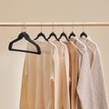 Velvet Hangers 50 Pack Black Non-Slip 360° Swivel Hook
