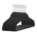 Velvet Hangers 50 Pack Black Non-Slip 360° Swivel Hook