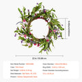 Artificial Wreath 55.88cm Pink Green Daisies Round