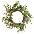 Artificial Wreath 55.88cm Pink Green Daisies Round