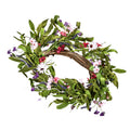 Artificial Wreath 55.88cm Pink Green Daisies Round