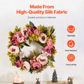 Artificial Wreath 48cm Pink Peonies Hydrangeas Decorative