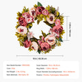 Artificial Wreath 48cm Pink Peonies Hydrangeas Decorative