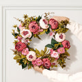 Artificial Wreath 48cm Pink Peonies Hydrangeas Decorative