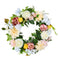 Artificial Wreath 60cm White Pink Yellow Peonies Hydrangeas