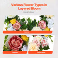 Artificial Wreath 60cm White Pink Yellow Peonies Hydrangeas