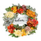 Artificial Wreath 60cm Red Orange Yellow Hydrangeas Roses