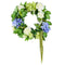 Artificial Wreath 58cm Blue White Green Hydrangeas Roses