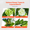 Artificial Wreath 58cm Blue White Green Hydrangeas Roses