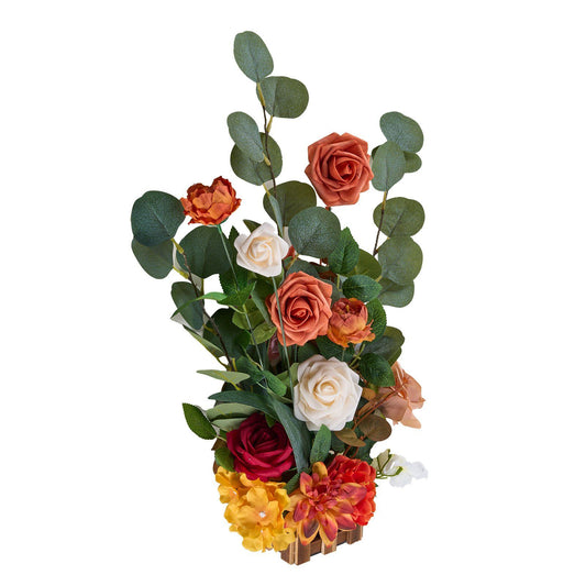 Artificial Flowers 4 PCS 450mm Orange Wedding Aisle Ceremony Decor