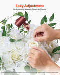 Flower Balls 10 PCS 450mm White Roses Wedding Centrepiece Artificial