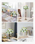 Artificial Flower Balls 10 PCS 240mm White Wedding Rose Centrepiece