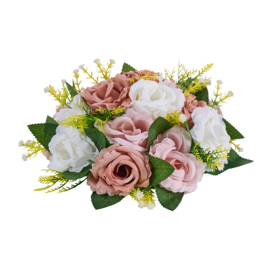 Artificial Flower Ball 10PCS 240mm Pink White Rose Wedding Centerpiece