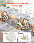 Artificial Flower Ball 10PCS 240mm Pink White Rose Wedding Centerpiece