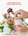 Artificial Flower Ball 10PCS 240mm Pink White Rose Wedding Centerpiece